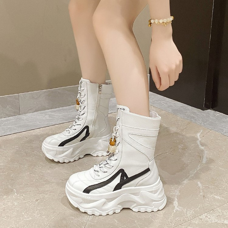 New Women 8CM Chunky Mid-Calf  - đánh giá và giá Motorcycle Chain