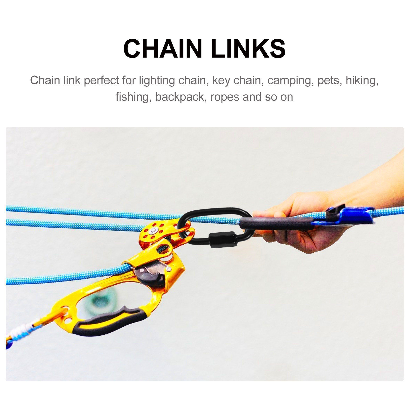 8Pcs Quick Links Black Stainle - đánh giá và giá Steel Chain
